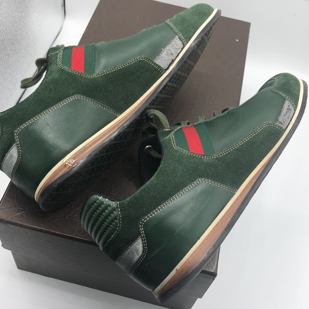 Gucci Verde Softy Tec Cirano Sneakers Men’s Gucci 7.5 US 8 Shoes - Picture 7 of 16